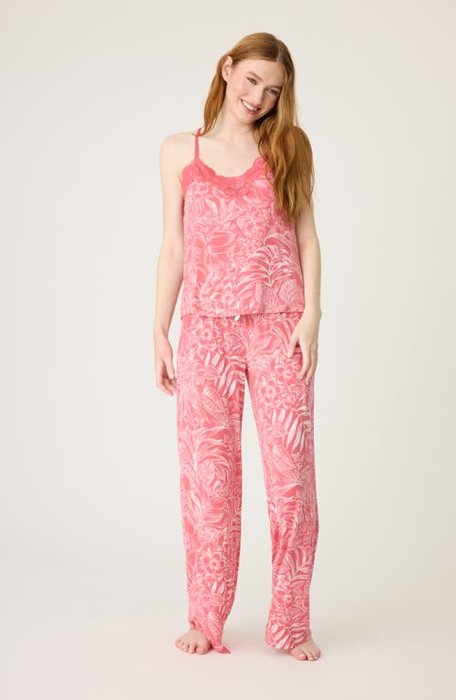 Pj Salvage Lazy Days Pajama Pants In Deep Rose
