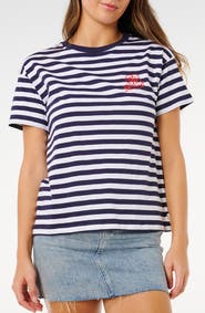 Rip Curl Pacific Stripe Embroidered T-Shirt