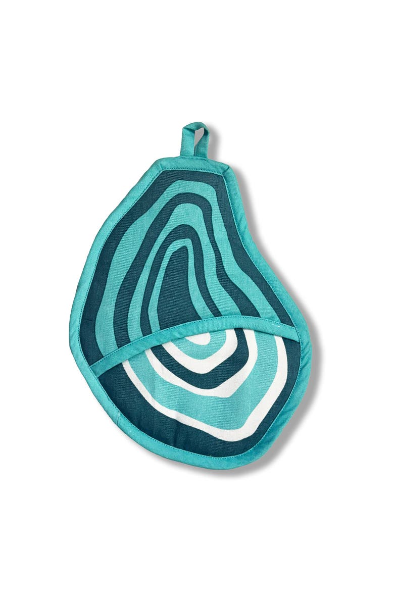The Neighborgoods Oyster & Lemon Pot Holders Set of 2, Alternate, color, Blue