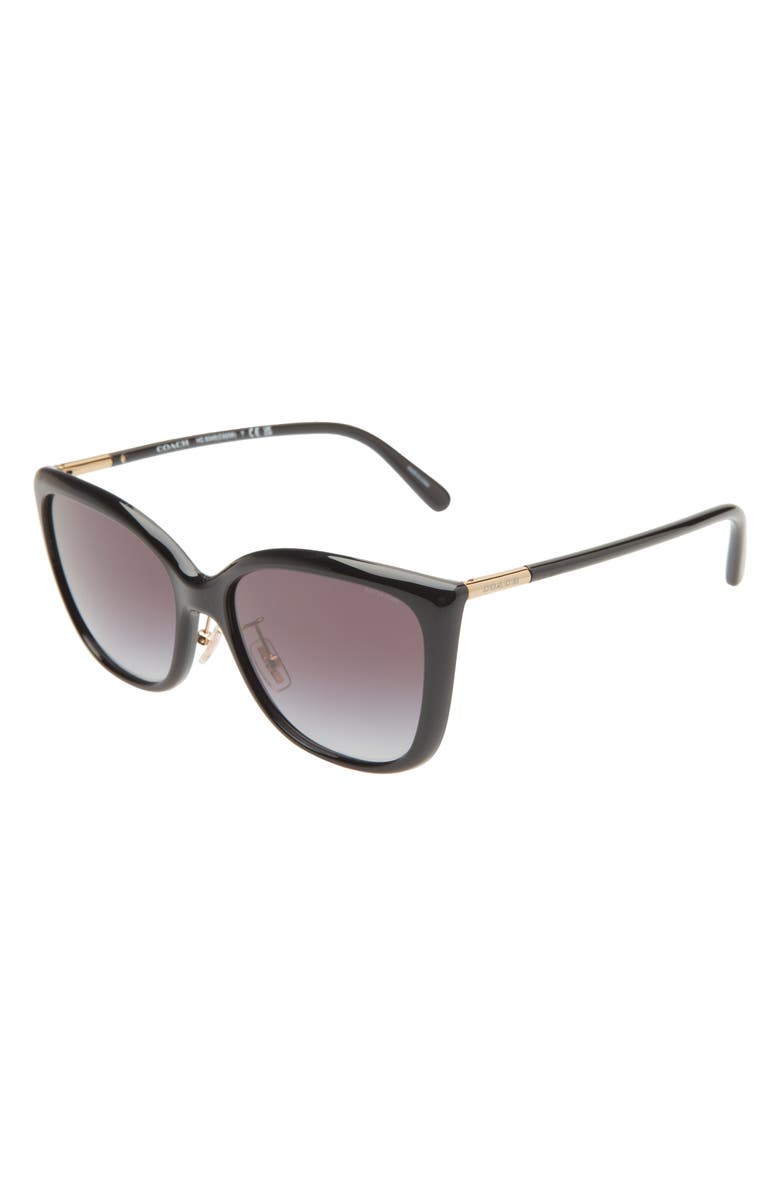 COACH 57mm Gradient Irregular Sunglasses, Alternate, color,