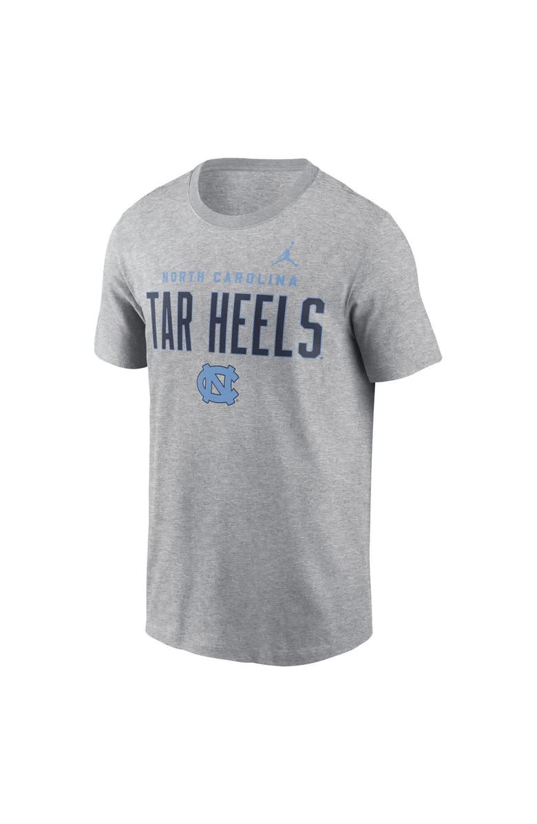 Jordan Brand Men's Jordan Brand Heather Gray North Carolina Tar Heels Campus 2-Hit Primary Mascot T-Shirt, Alternate, color, Heather Gray