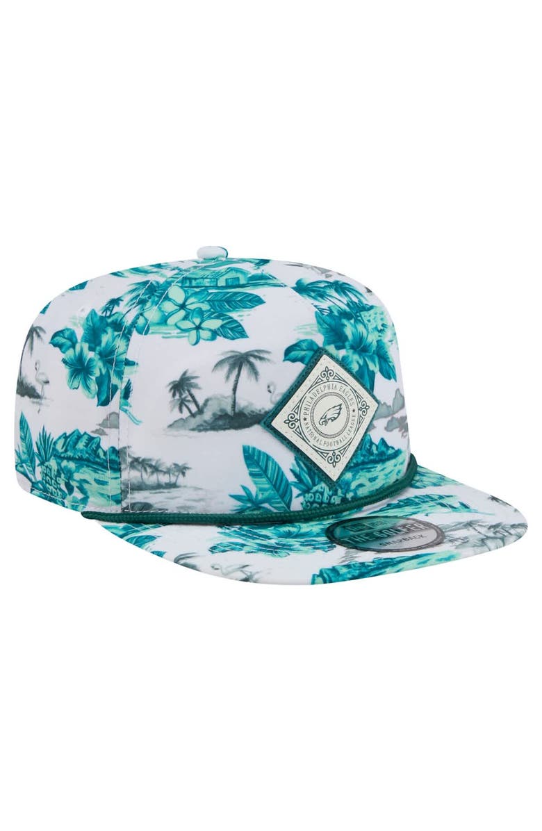 New Era Men's New Era White Philadelphia Eagles Adventure Golfer Snapback Hat, Alternate, color,