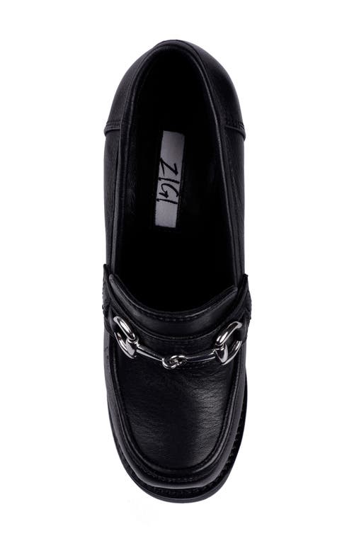 Zigi Thai Platform Bit Loafer Pump In Black