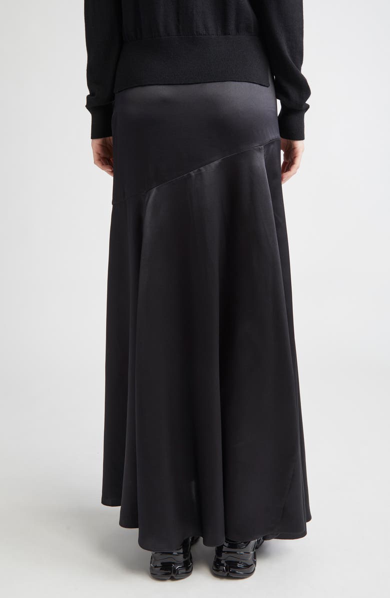 Bias Cut Silk Satin Maxi Skirt