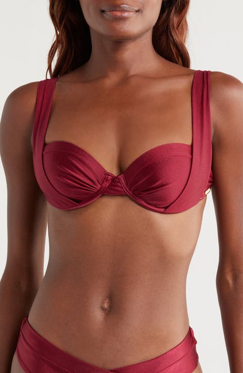 Sheyla Metallic Underwire Bikini Top