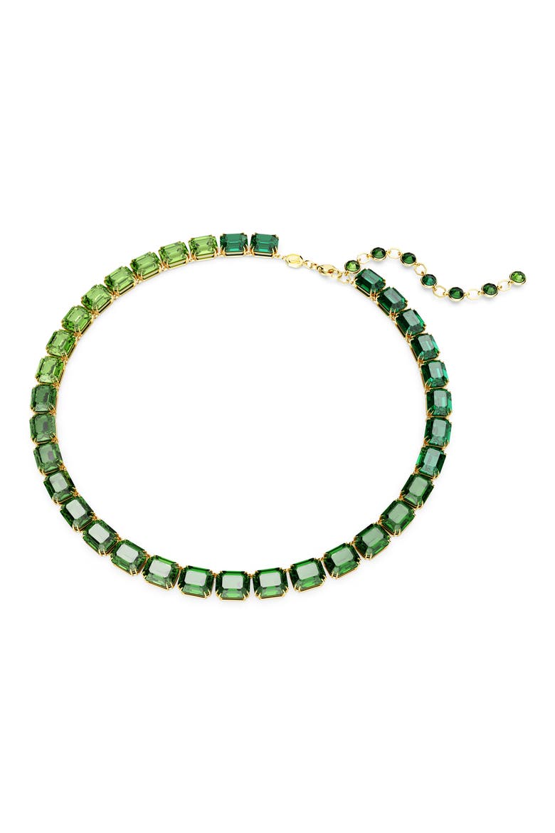Millenia Crystal Collar Necklace, Alternate, color, GREEN