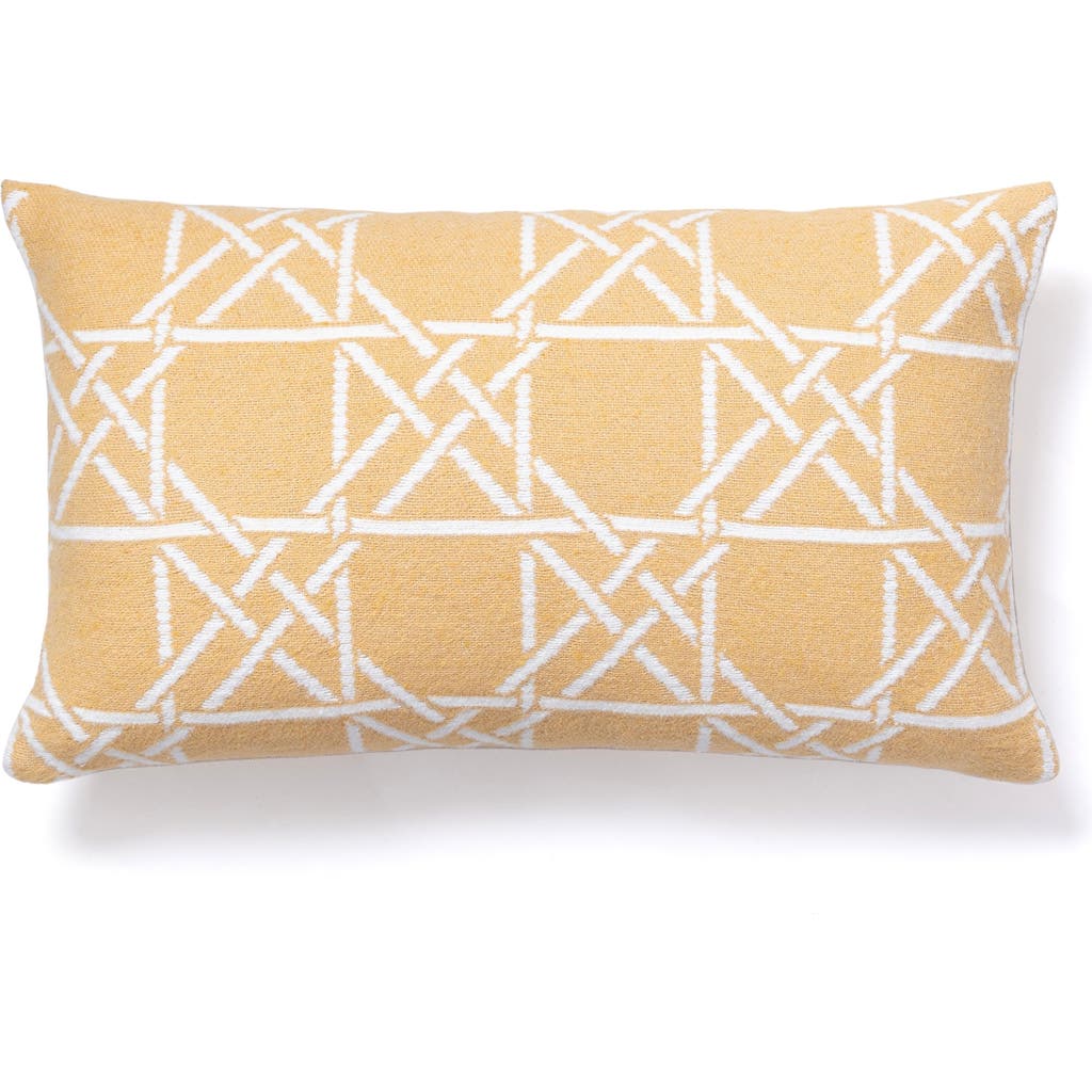 Brooks Brothers Lattice Work Decorative Throw Pillow In Yellow