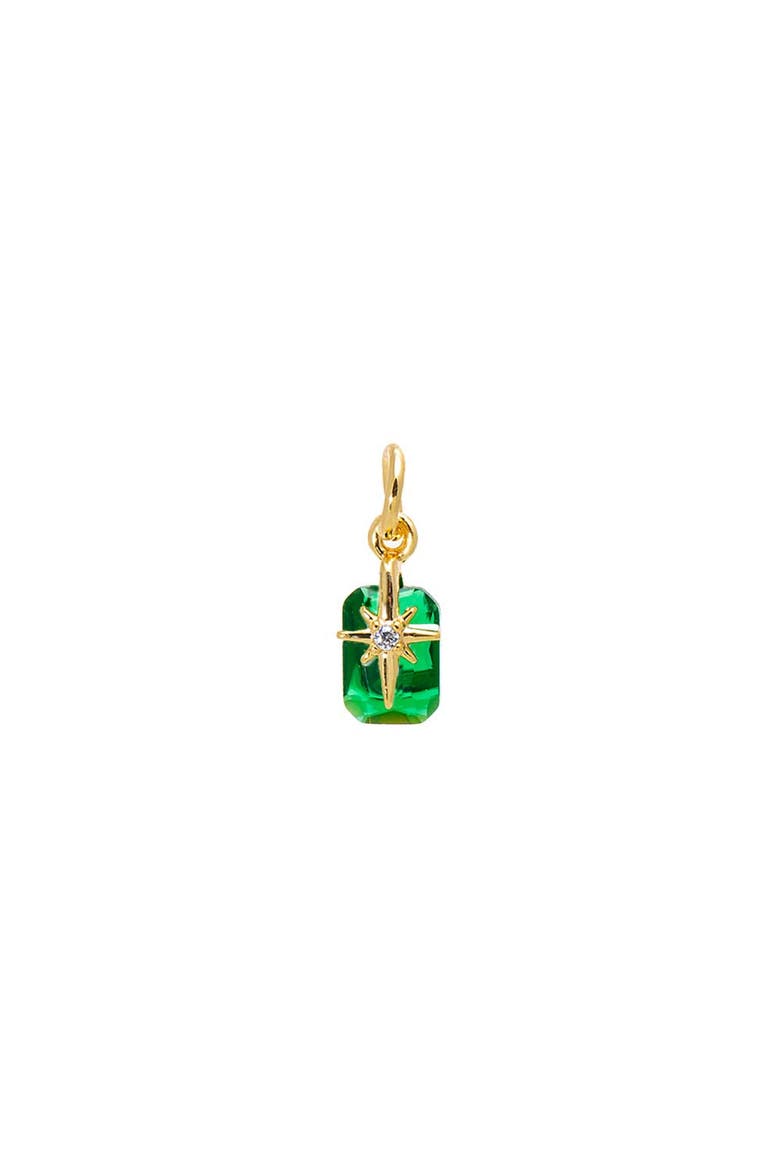 Starburst Emerald Green Charm, Main, color, Emerald Green