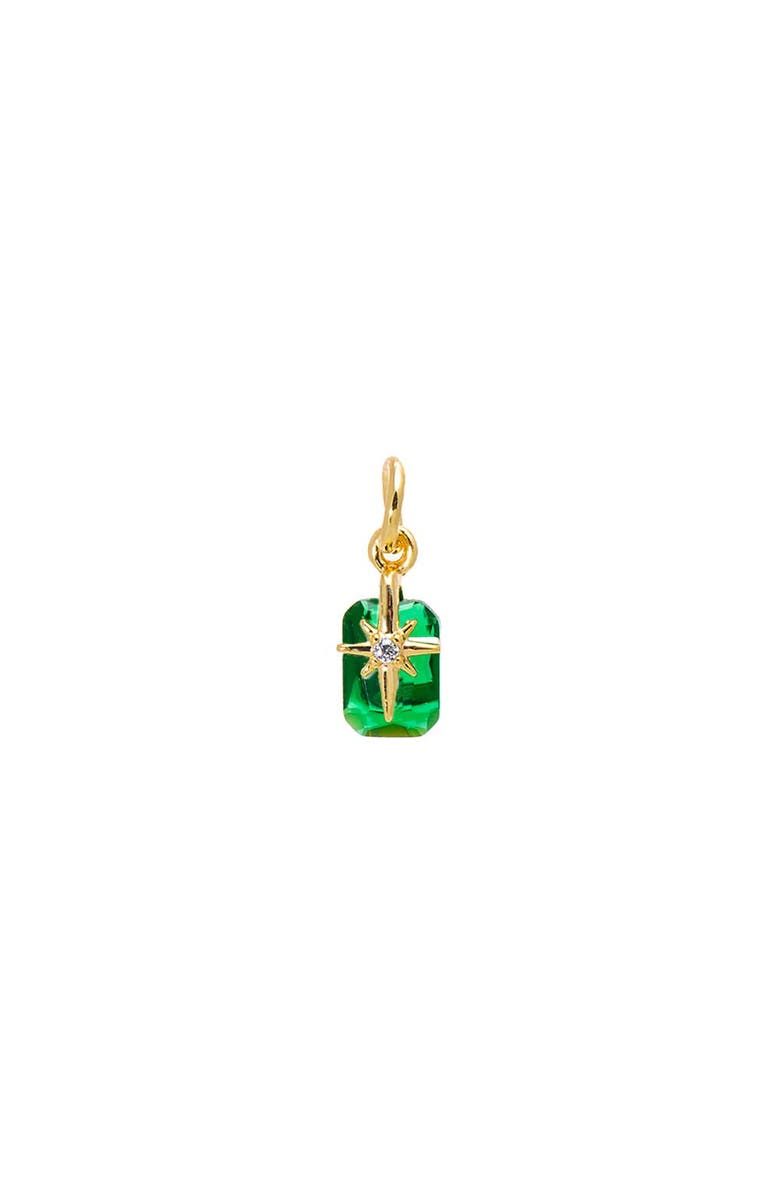 BY ADINA EDEN Starburst Emerald Green Charm, Main, color, Emerald Green