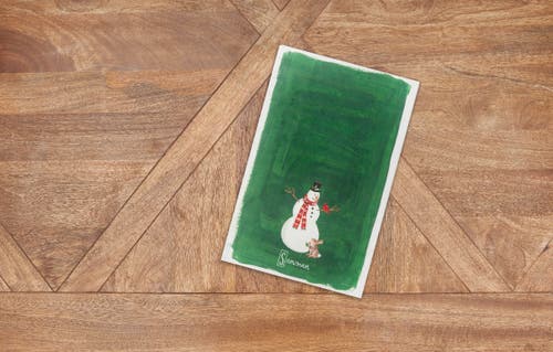 C & F Home C&f Home Snowman Alphabet Printed Kitchen Towel In Green