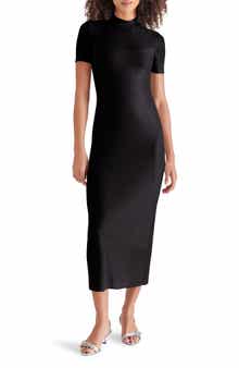 Steve Madden Viv Solid Mesh Midi Dress