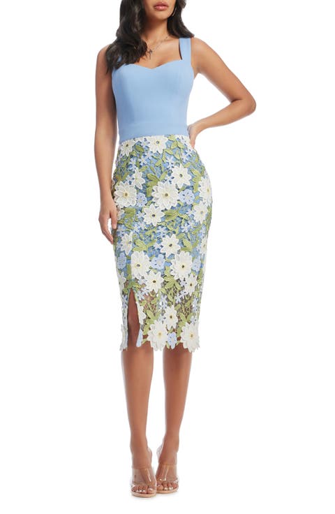 Ellina Guipure Lace Sheath Dress
