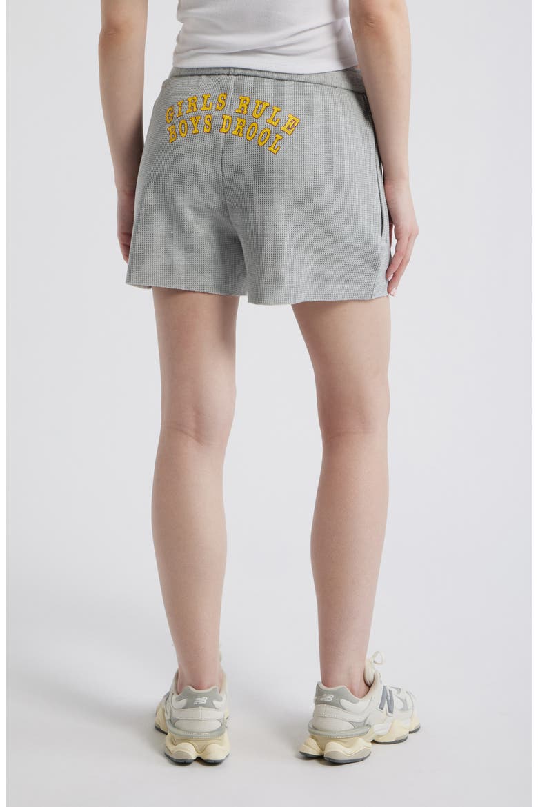 Girls Rule Boys Drool Sweat Shorts, Alternate, color, HEATHER GREY