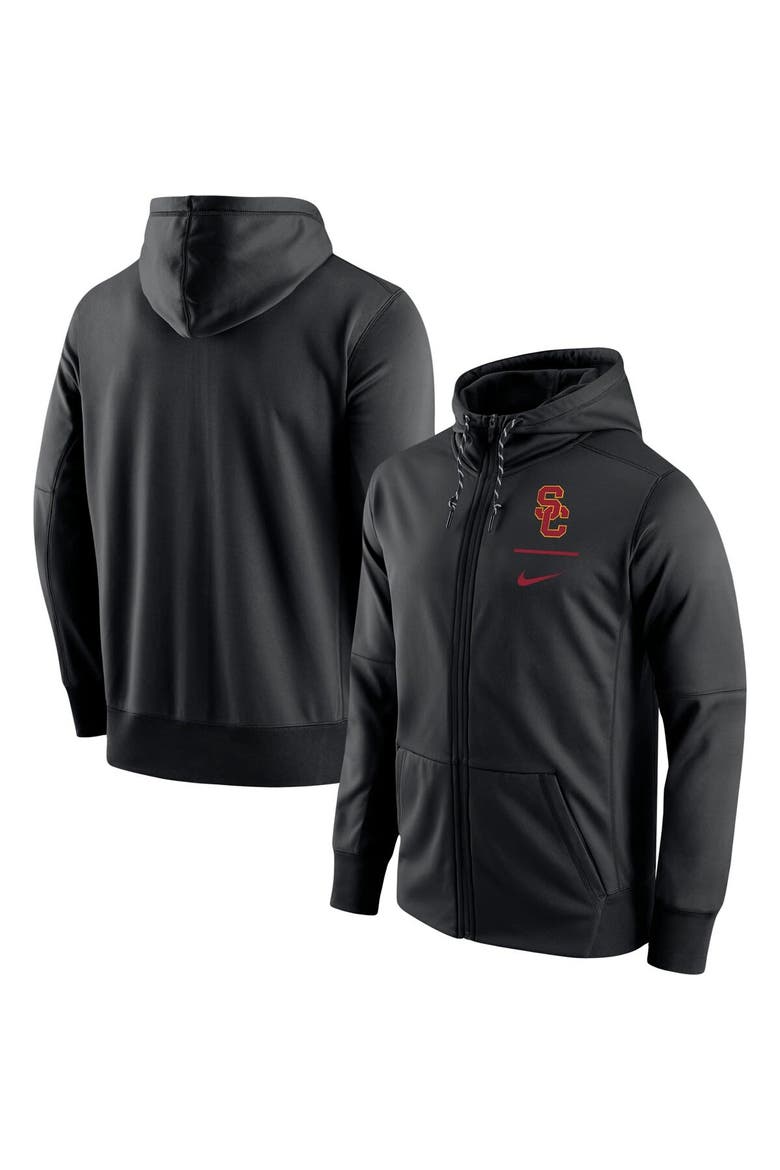 Men's Nike Black USC Trojans Logo Stack Performance Full-Zip Hoodie, Alternate, color, Black