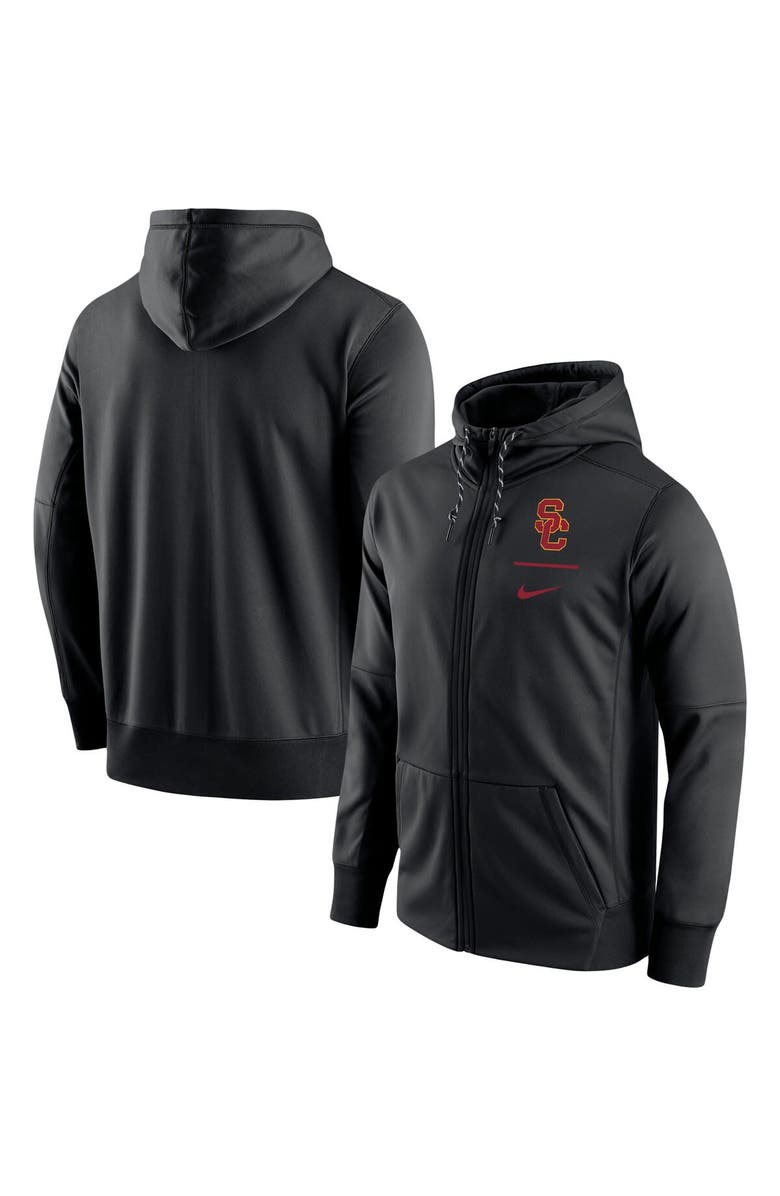 Nike Men's Nike Black USC Trojans Logo Stack Performance Full-Zip Hoodie, Alternate, color,