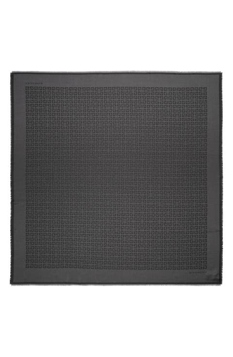 4G Jacquard Silk & Wool Scarf