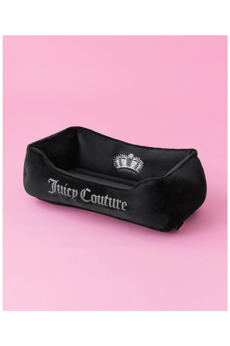 Crown Bling Pet Bed, Alternate, color, BLACK
