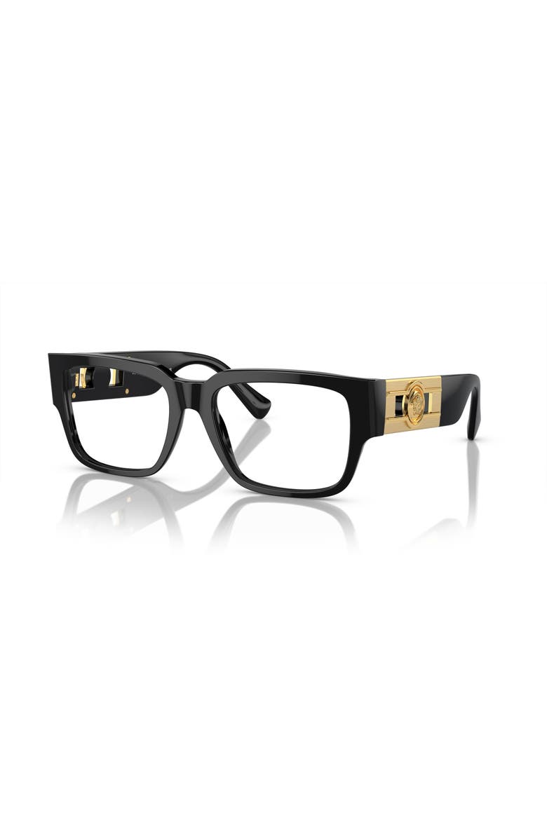 Versace 55mm Square optical glasses, Main, color, Black/Gold