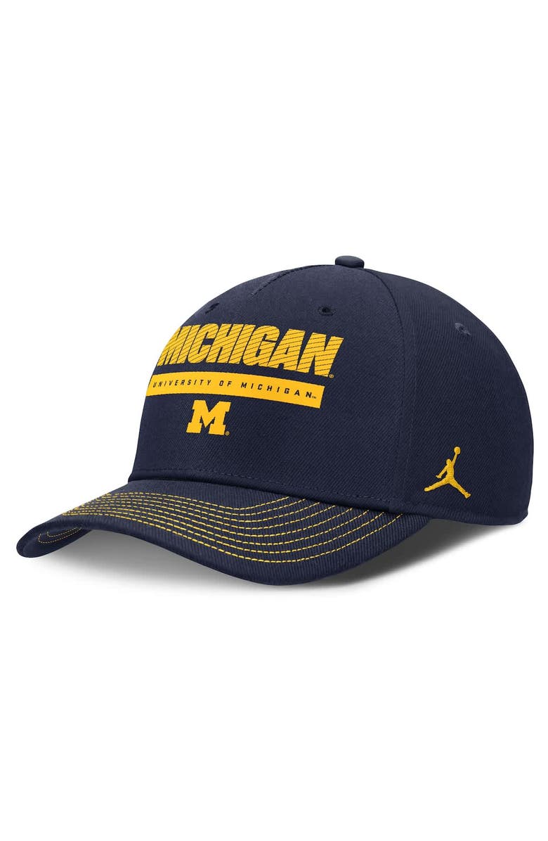 Jordan Brand Men's Jordan Brand Navy Michigan Wolverines Rise Adjustable Hat, Alternate, color, Navy
