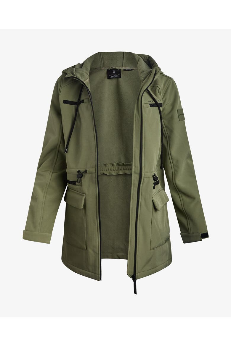 Women Long Softshell Jacket, Alternate, color, Sage