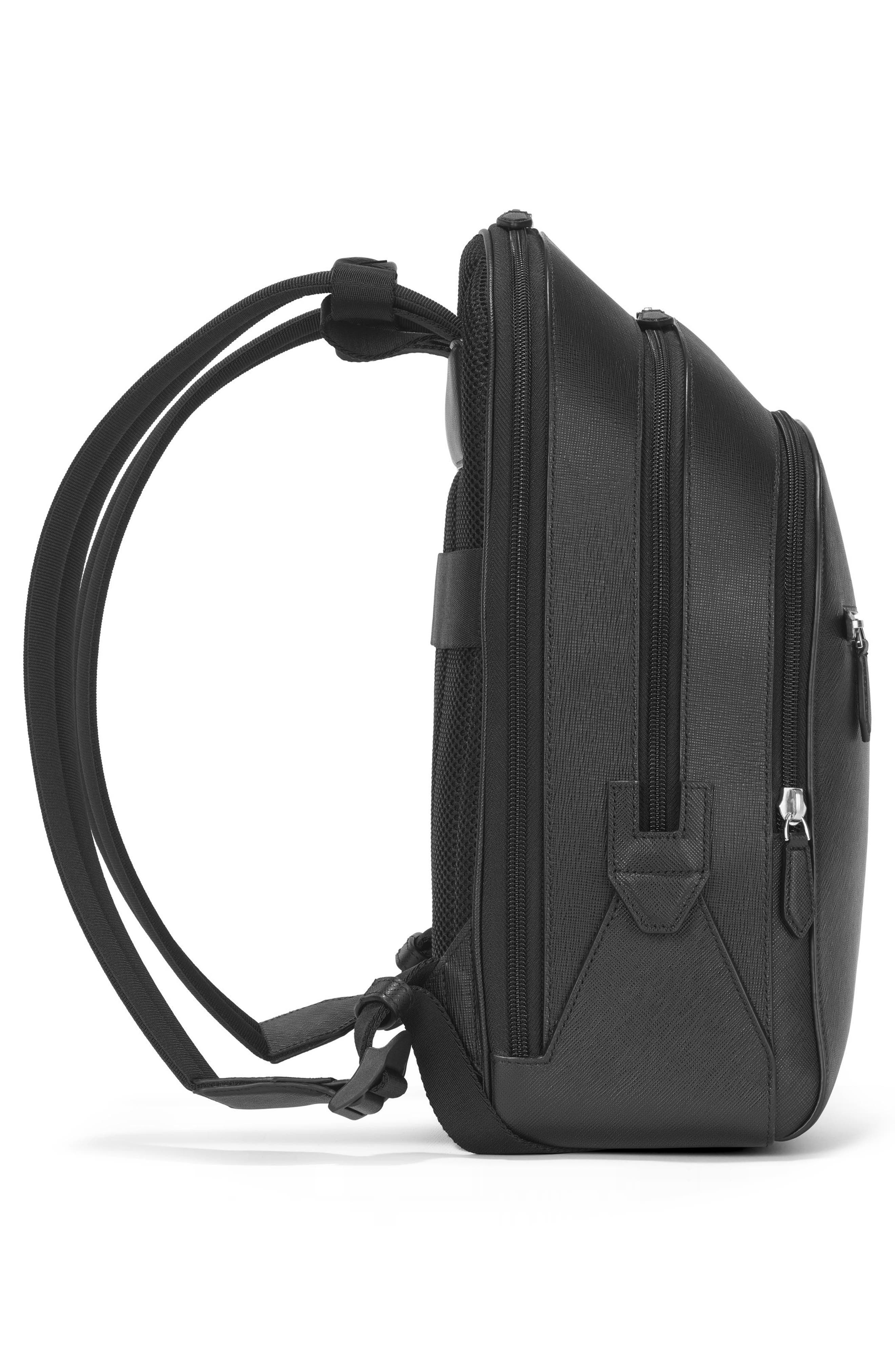 Montblanc Medium Sartorial Leather Backpack, Alternate, color, 