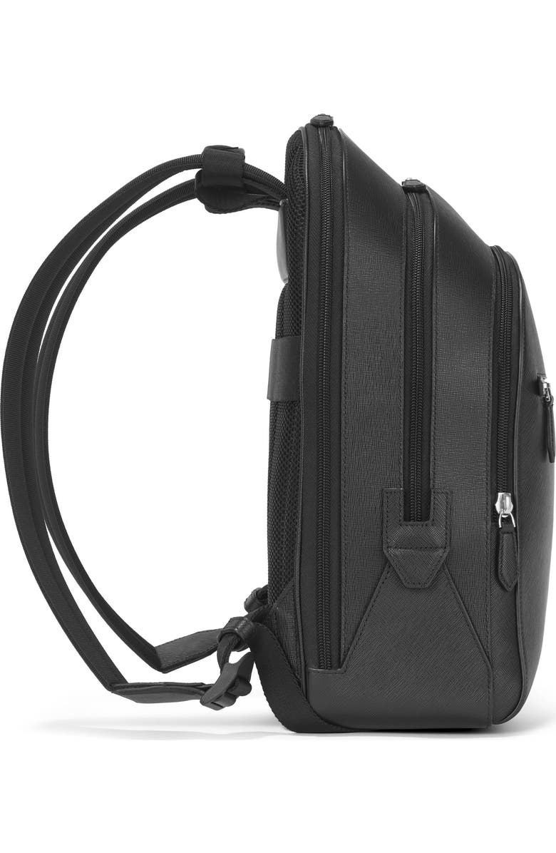 Montblanc Medium Sartorial Leather Backpack, Alternate, color, Black
