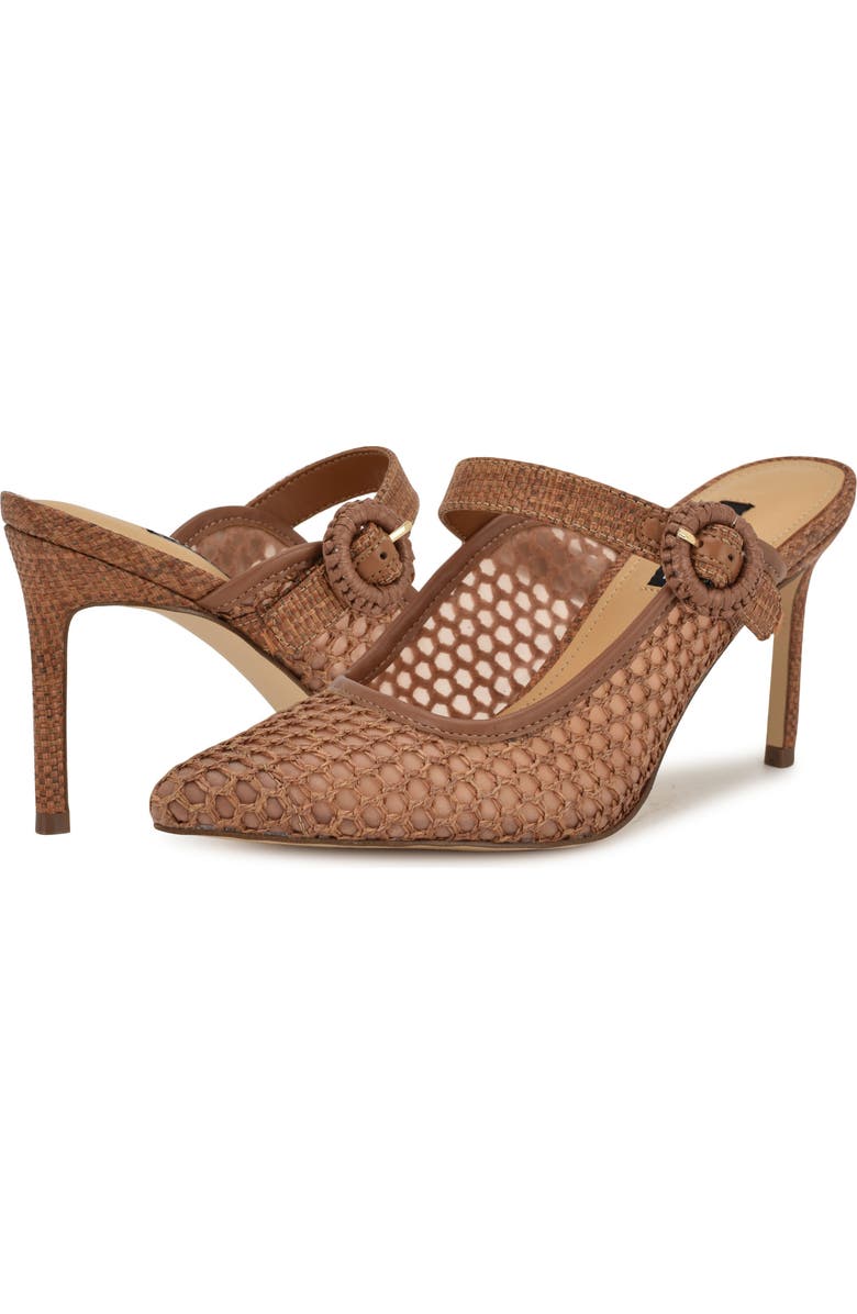 Nine West Rondel Pointed Toe Pump, Alternate, color, Dark Brown