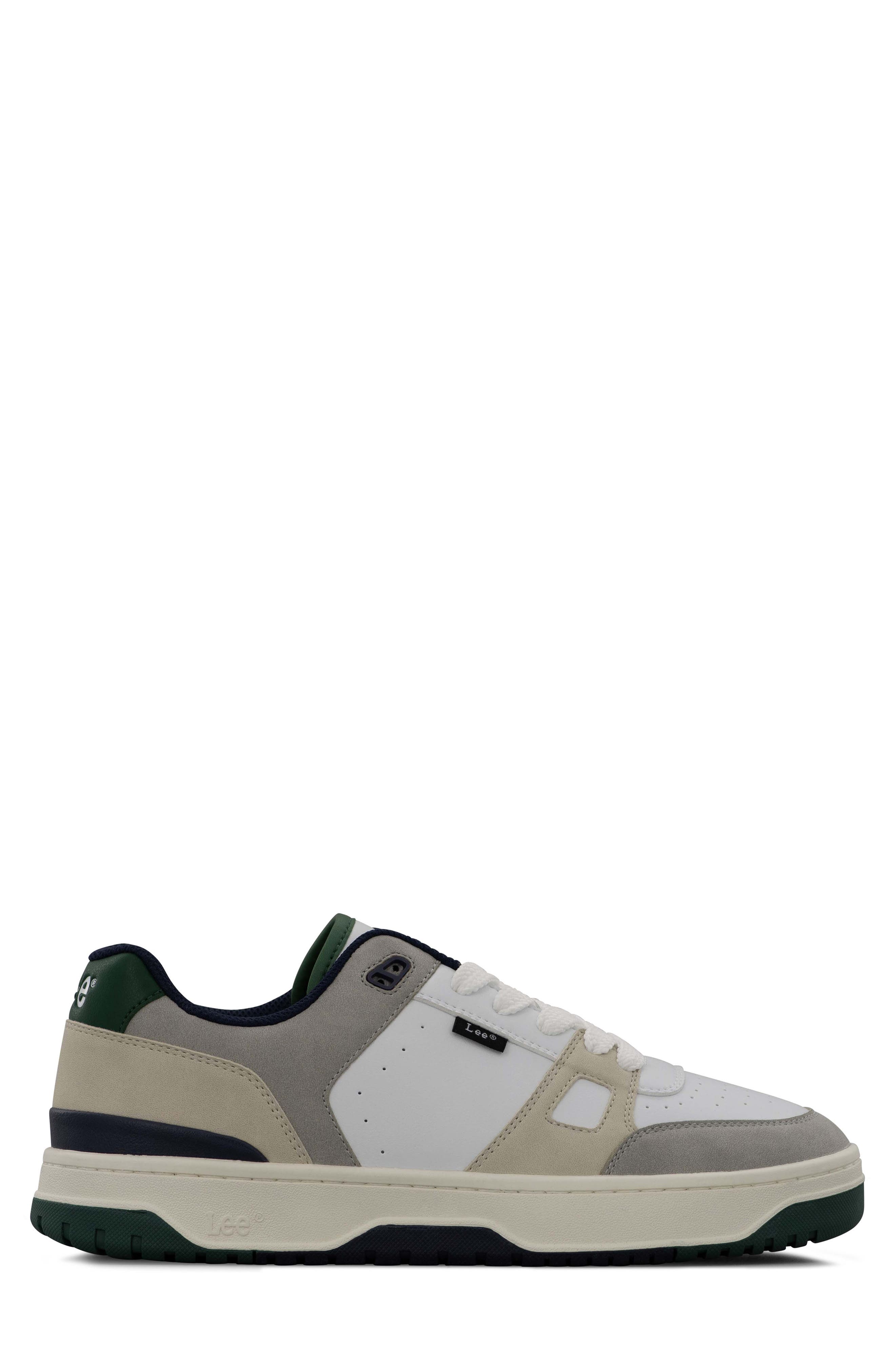 Cortland Low Top Sneaker, Alternate, color, WHITE/ NATURAL/ GREEN