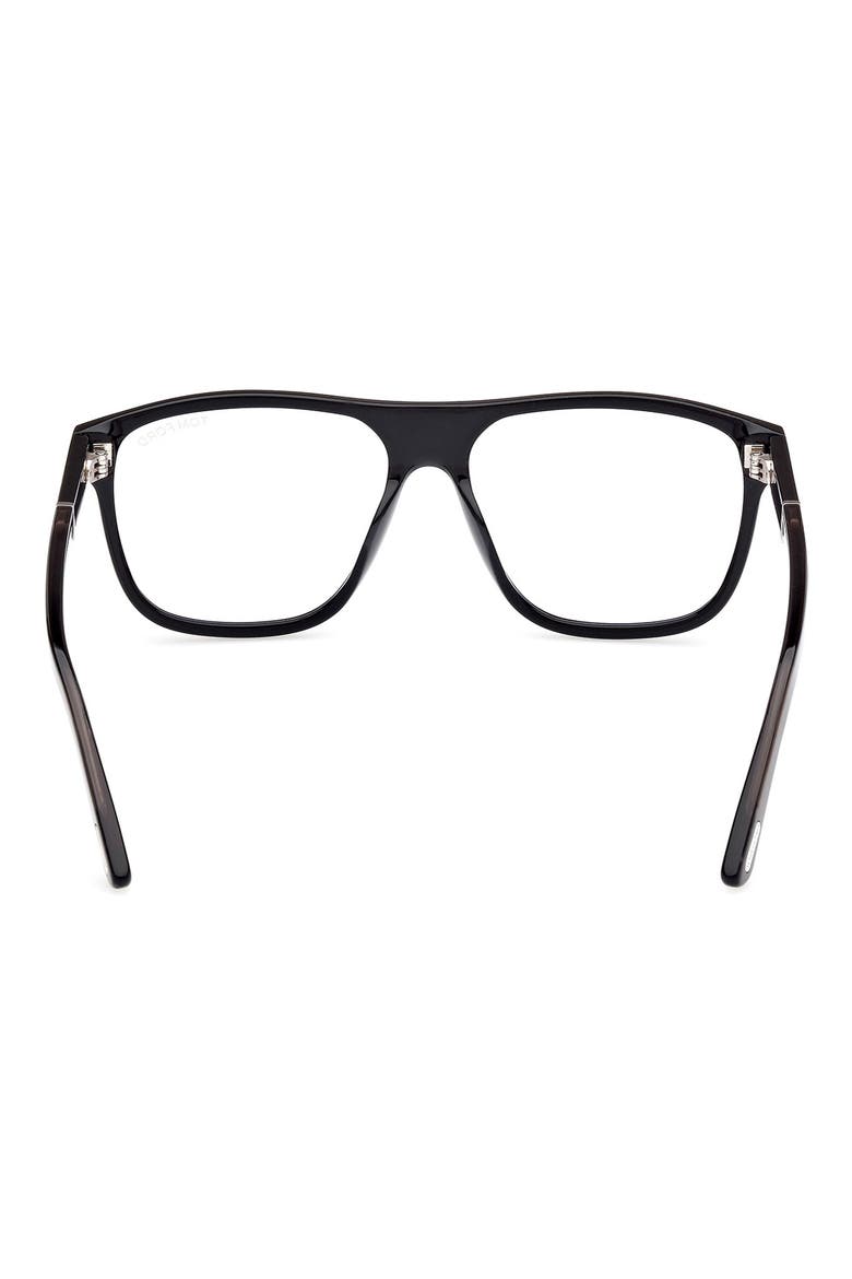 Frances 58mm Square Optical Glasses, Alternate, color, SHINY BLACK / SMOKE