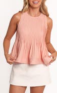 Petal & Pup Doria Pintuck Pleat Cotton Blend Tank