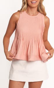 Petal & Pup Doria Pintuck Pleat Cotton Blend Tank