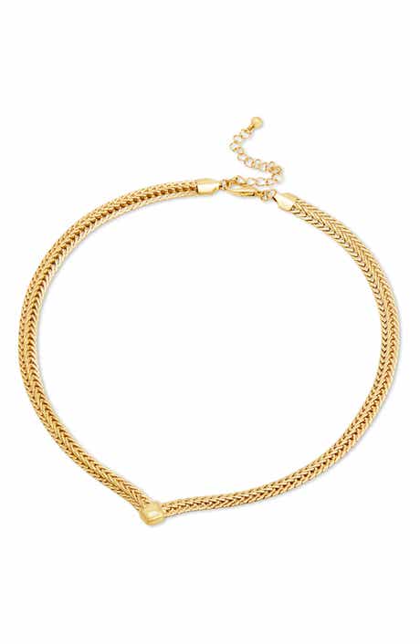SAVVY CIE JEWELS Mesh Chain Collar Necklace