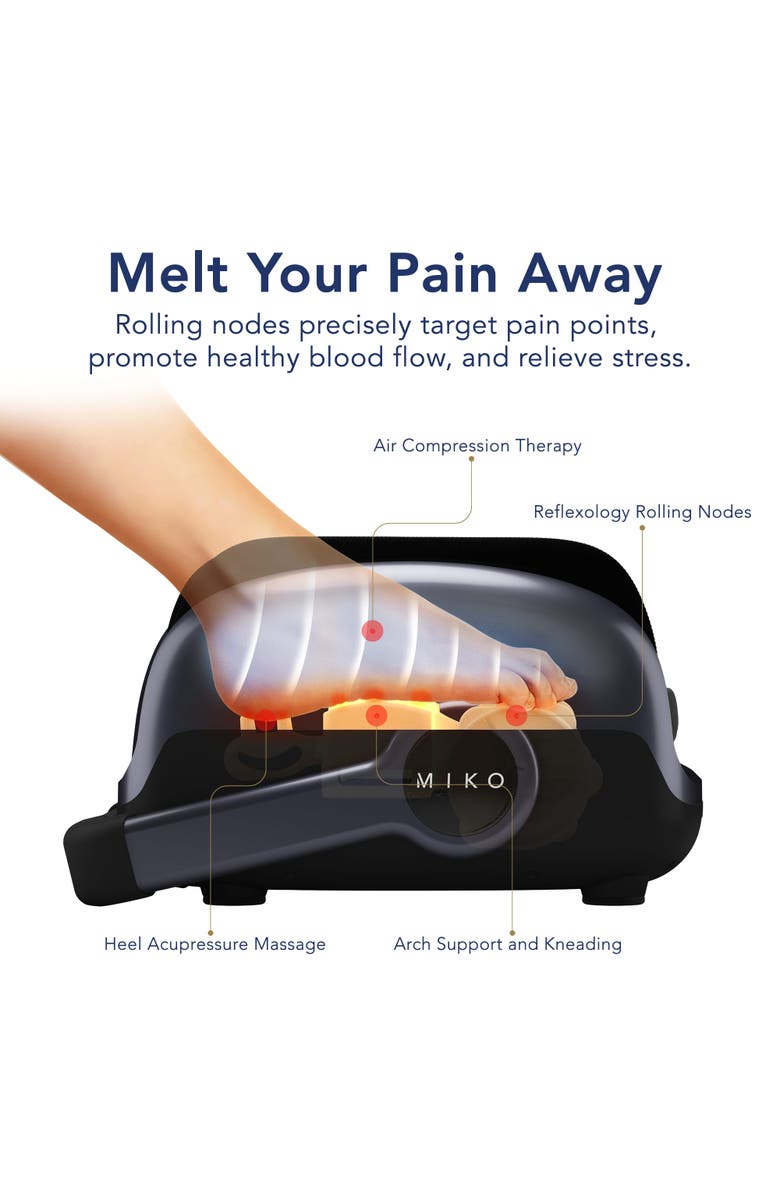 MIKO MAS II Foot, Leg & Calf Massager with Heat, Alternate, color, Charcoal