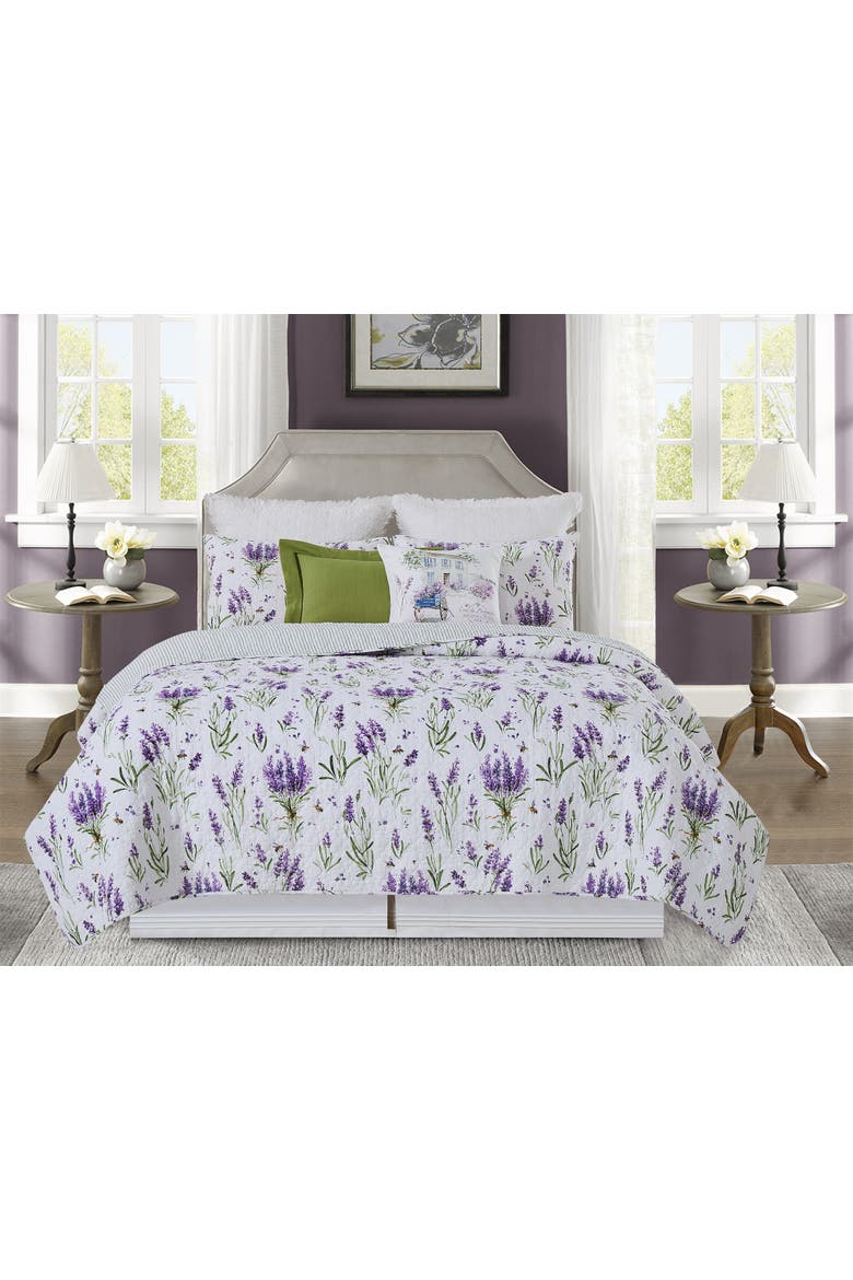 Lavender Fields Quilt Bedding Collection, Alternate, color, Purple