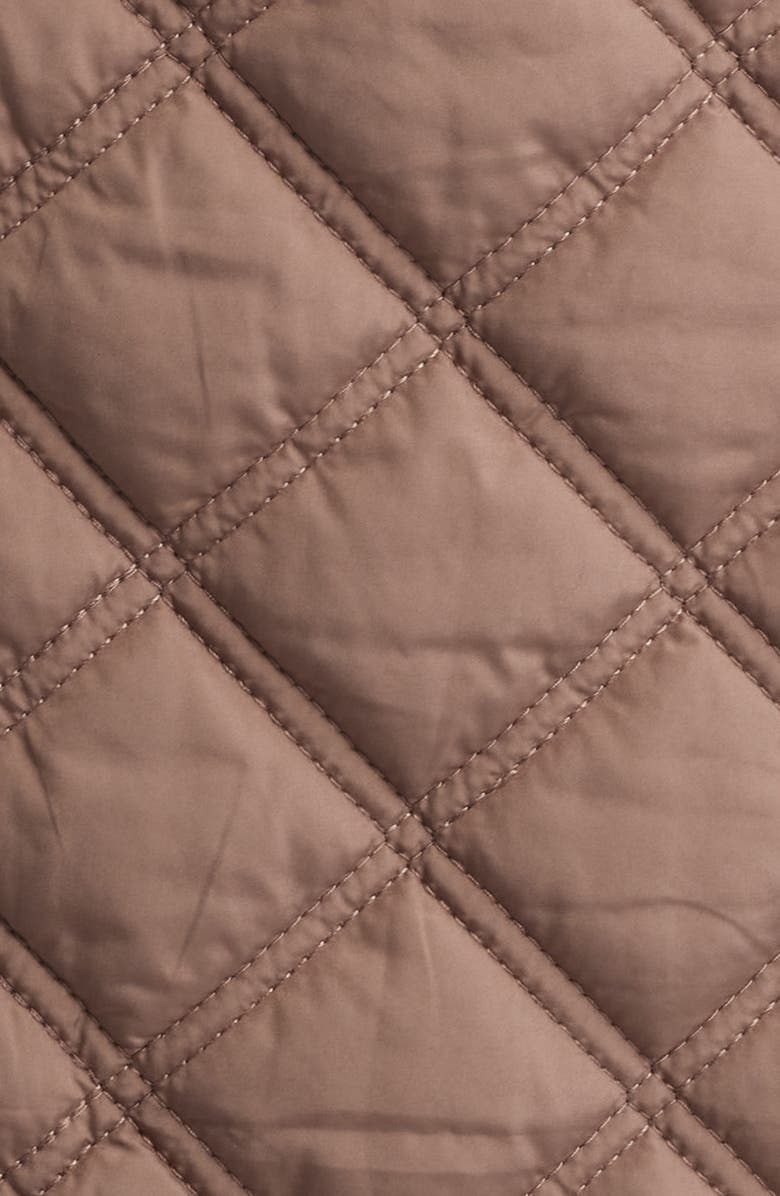 Bernardo Diamond Quilted Hooded Puffer Coat, Alternate, color, Pine Bark