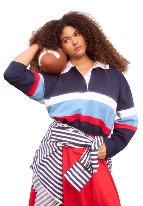 Striped Polo Shirt (Plus)