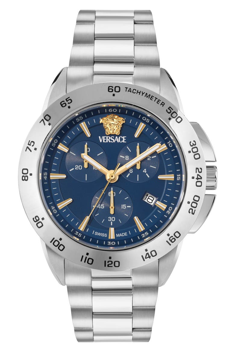 V-Sport Bracelet Chronograph Watch, 44mm, Main, color, STAINLESS STEEL