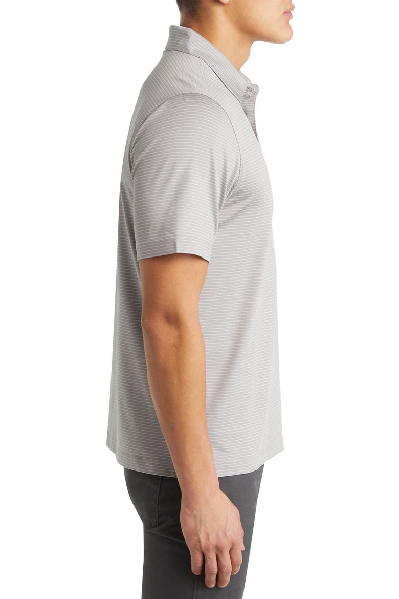 Forge DryTec Pencil Stripe Performance Polo, Alternate, color, POLISHED