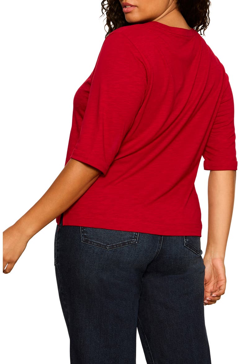 Dolce Notch Neck Top, Alternate, color, RED BERRY