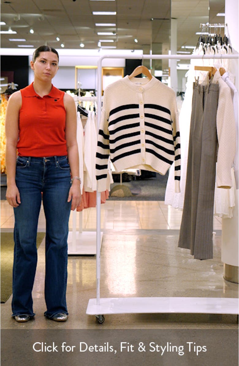 Nico Stripe Cotton Cardigan, sales video thumbnail