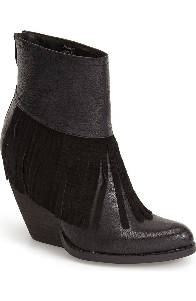Very Volatile 'Khloe' Fringe Demi Wedge Boot, Main, color,