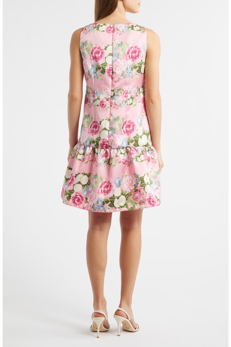 Floral Ruffle Hem Sleeveless Dress, Alternate, color, CARNATION PINK MULTI