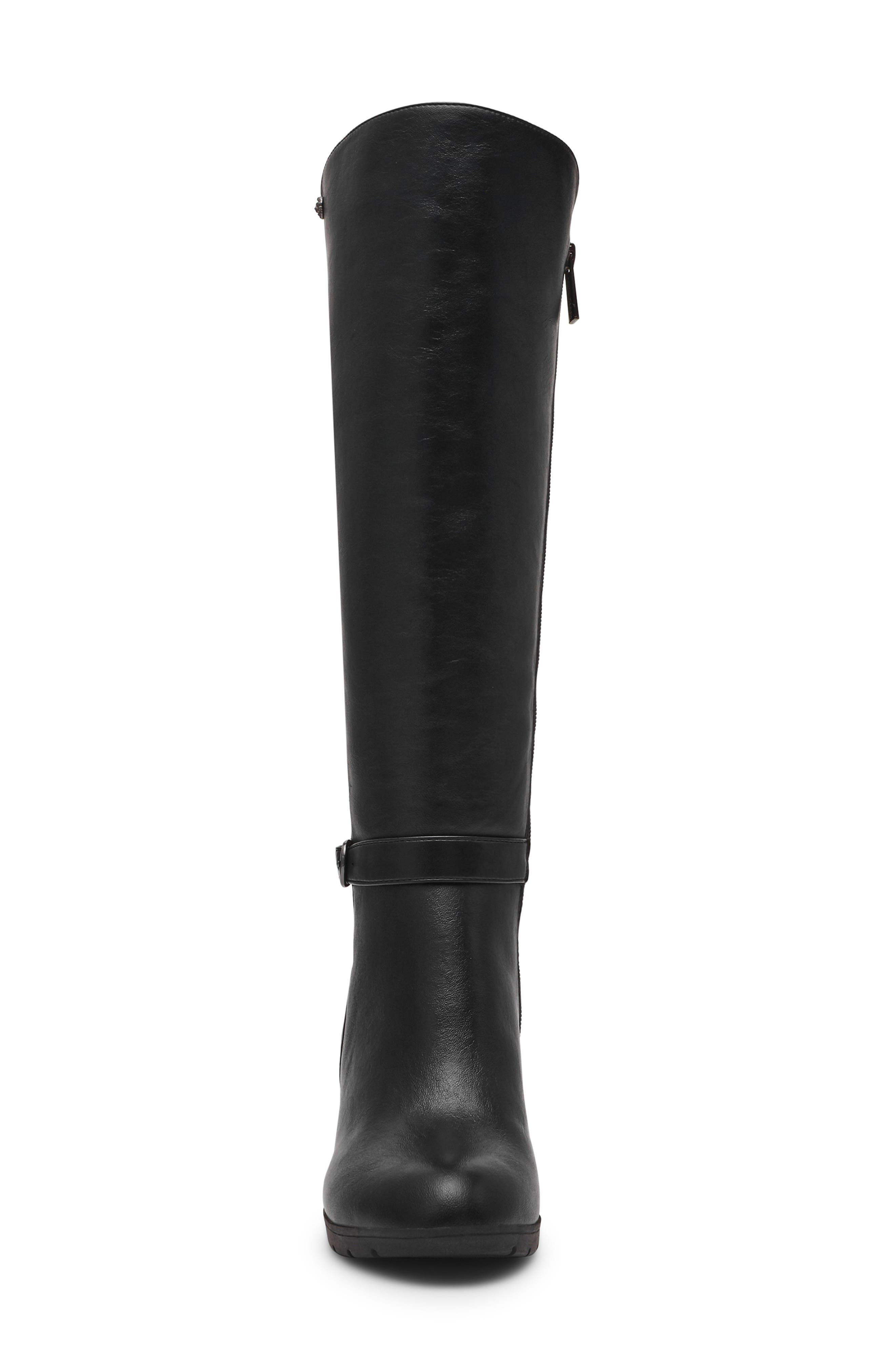 Anne Klein Rissa Knee High Boot, Alternate, color, Black Nappa Pu