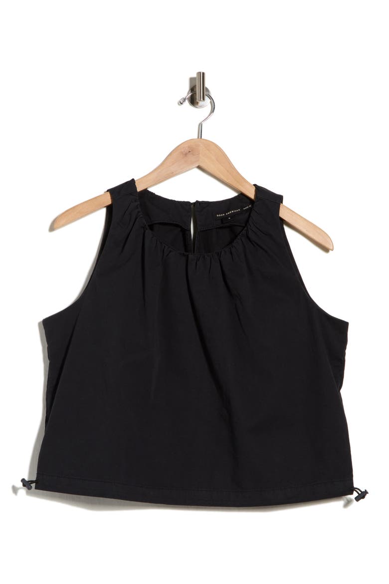 Twill Parachute Bubble Top, Alternate, color, BLACK001