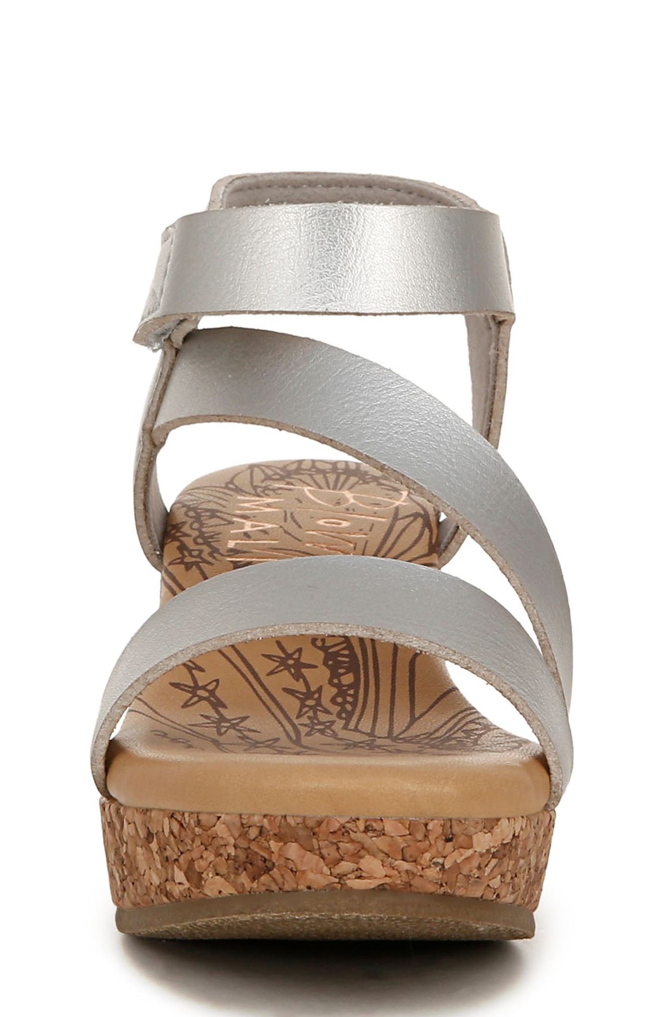 Blowfish Malibu Kids' Loverli Cork Wedge Sandal, Alternate, color, Silver