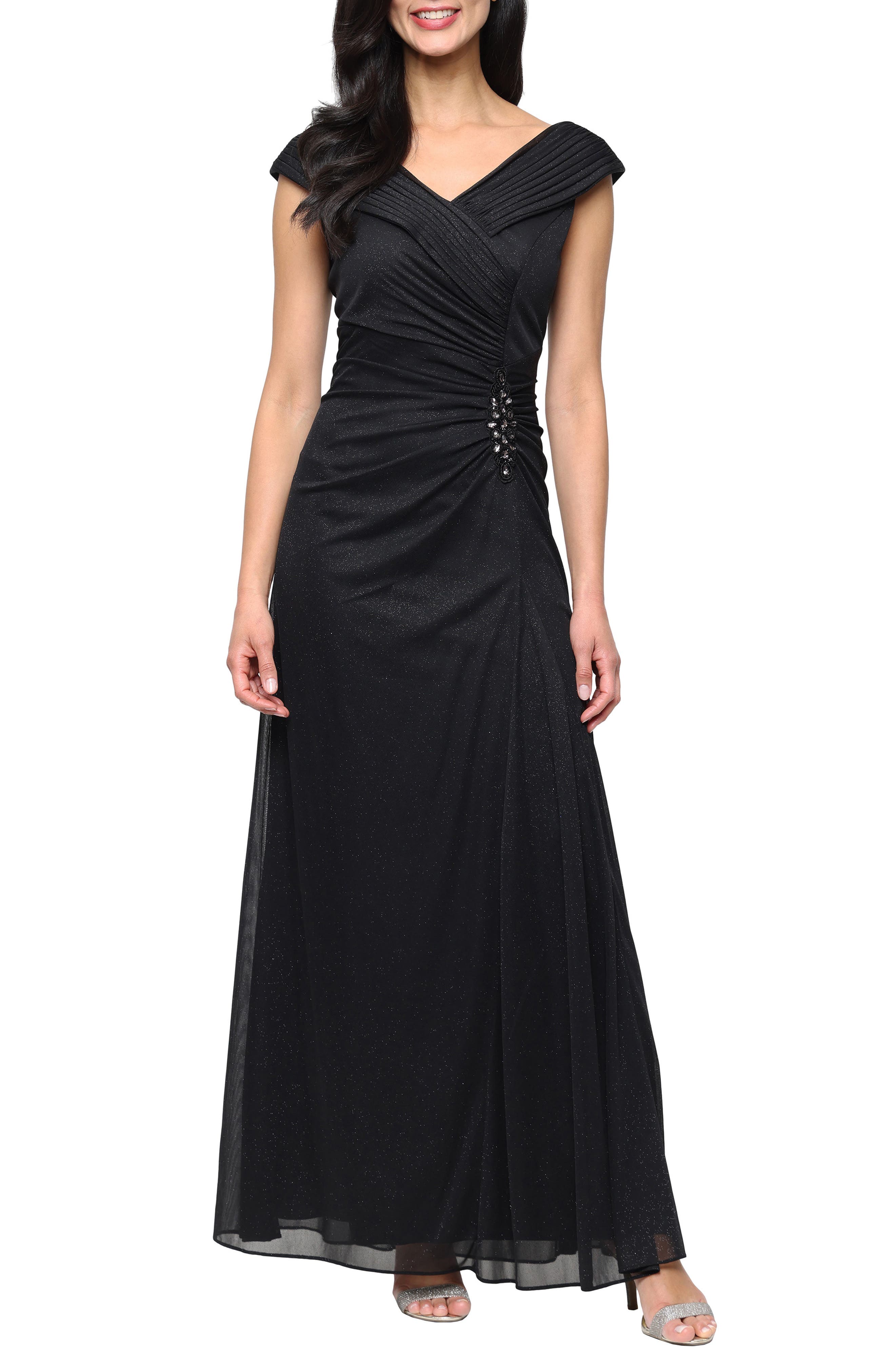 Glitter Mesh Gown