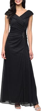 Alex Evenings Glitter Mesh Gown