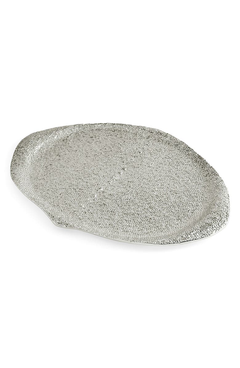 Michael Aram Shagreen Large Tray, Alternate, color, Silver