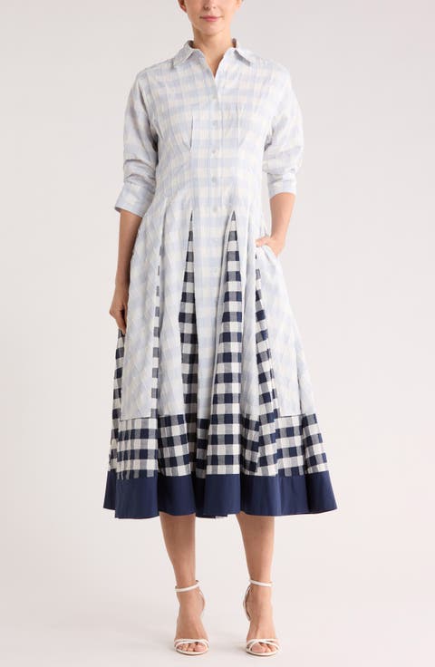 Jazz Pintuck Cotton Shirtdress