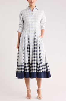 Simkhai Jazz Pintuck Cotton Shirtdress